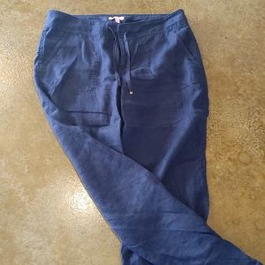 Lilly Pulitzer linen Beach pants navy blue